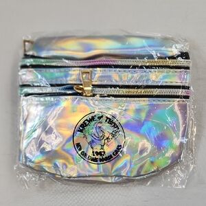 New Orleans Mardi Gras "Krewe Throw" Holographic Waist Bag Festive Cross-Body